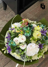 Seasonal Green & White - Mixed Luxury Orchid Bouquet - Order Advance