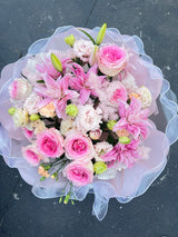 Fresh Rose Orchid Bunch