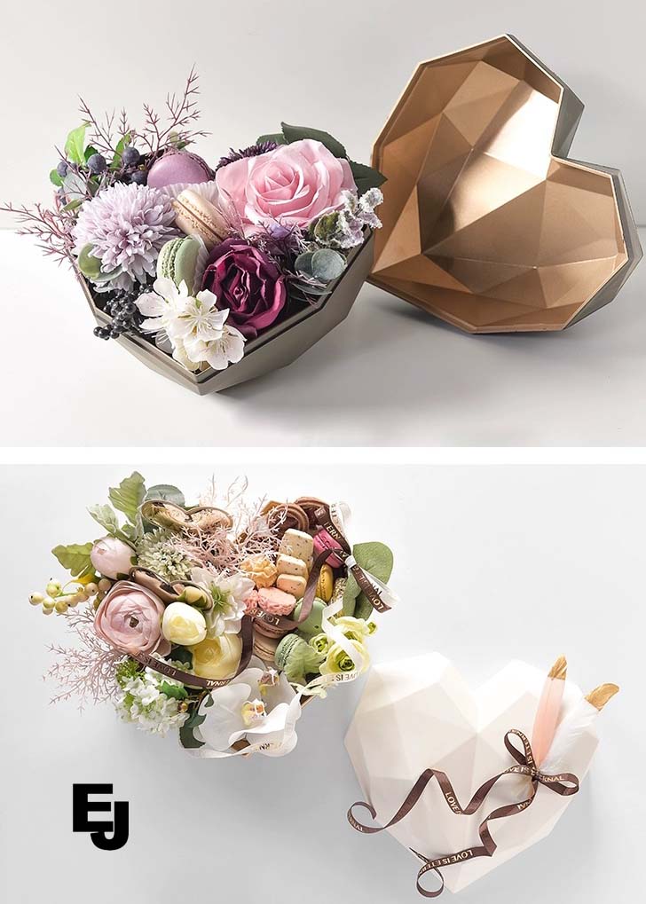 Luxury Roses With Heart Box