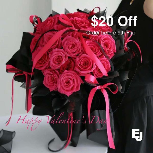 Fairy Light Red Rose Bouquet  - The Daily Bunch - Valentine's Day Gift