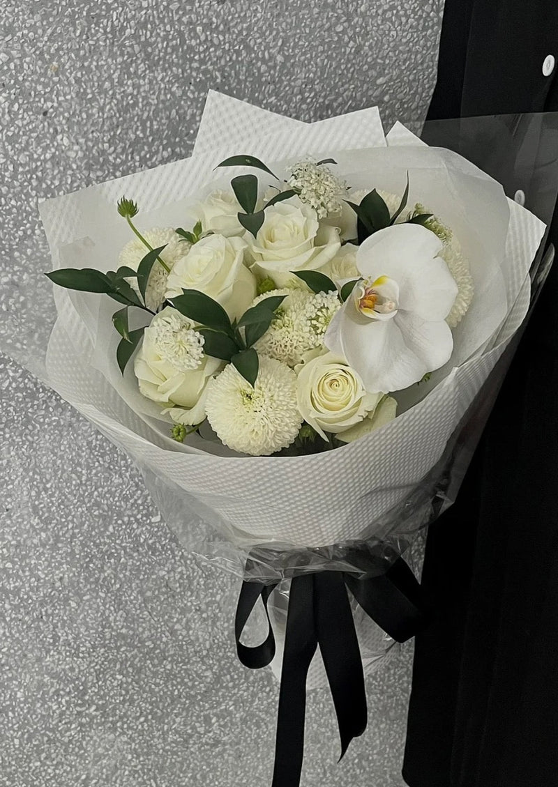Sympathy Flowers Melbourne - EVITA.J Rose Orchid Bouquets