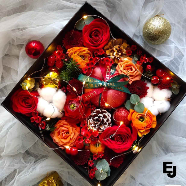 Christmas Flowers Gift Box